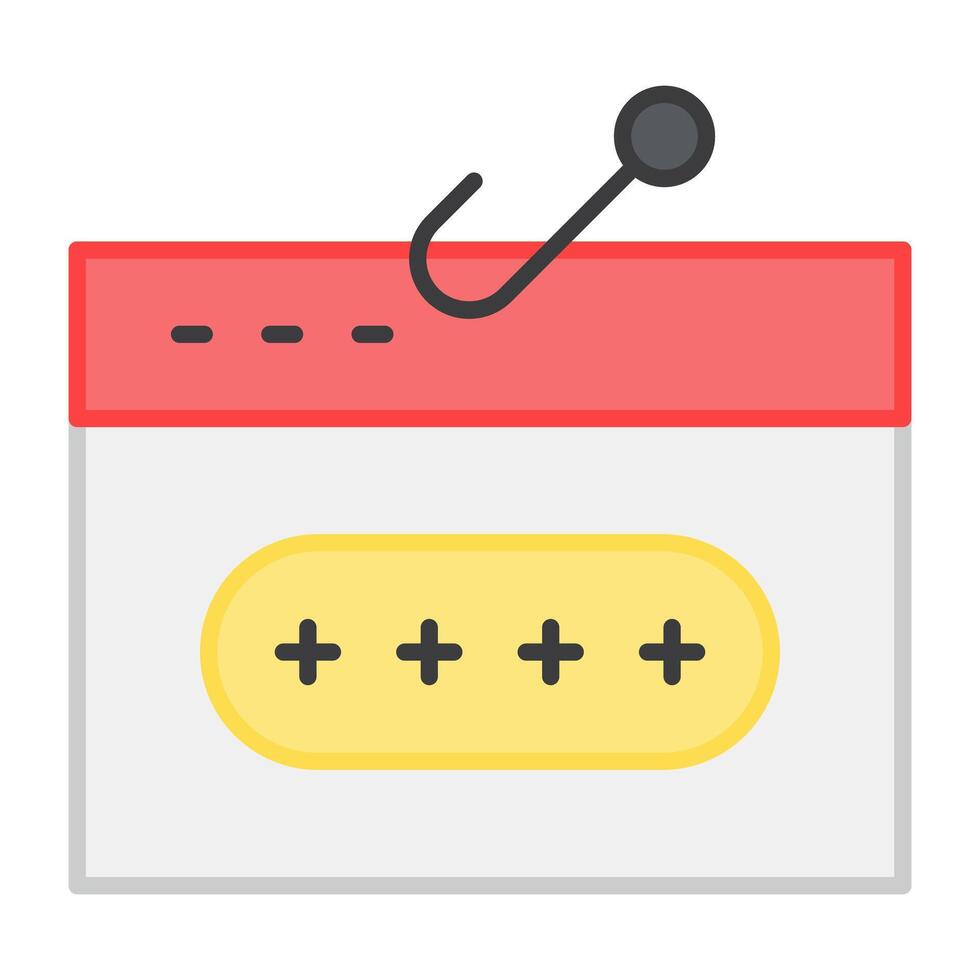 A modern style icon of phishing website vector