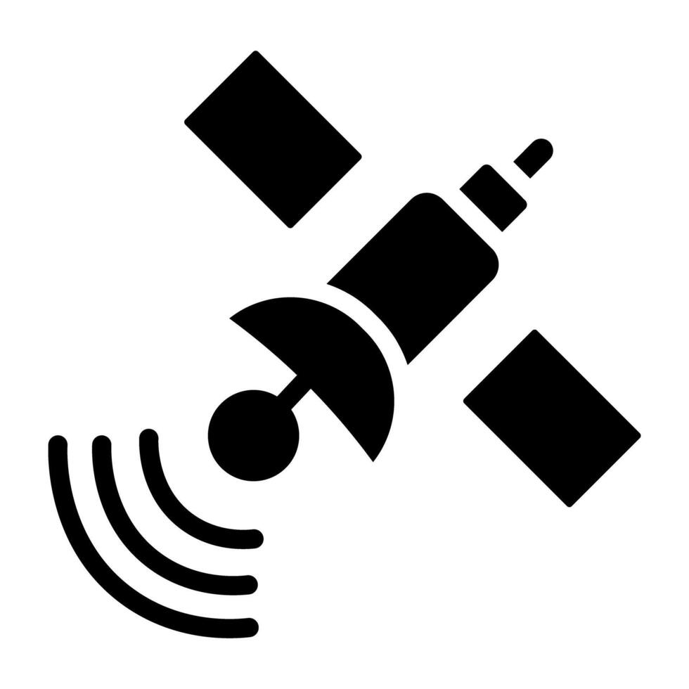 satélite icono en moderno contorno diseño vector