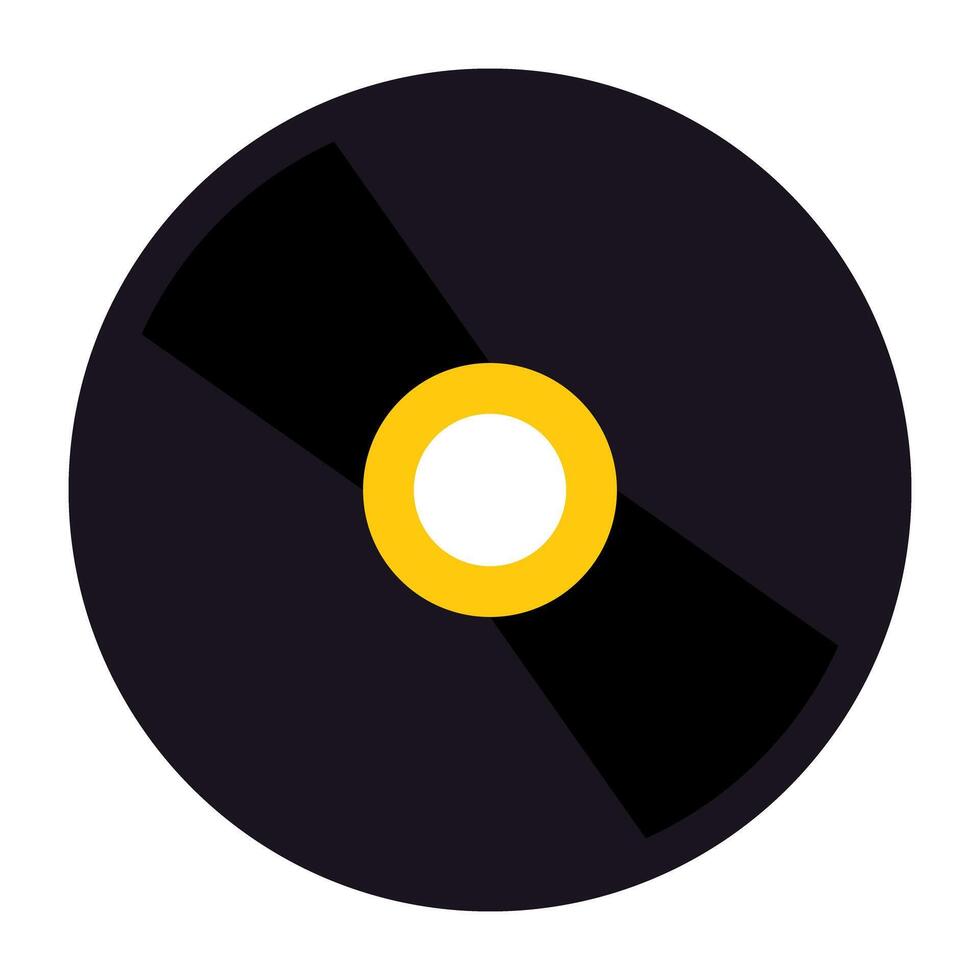 A flat design, icon of disc vector