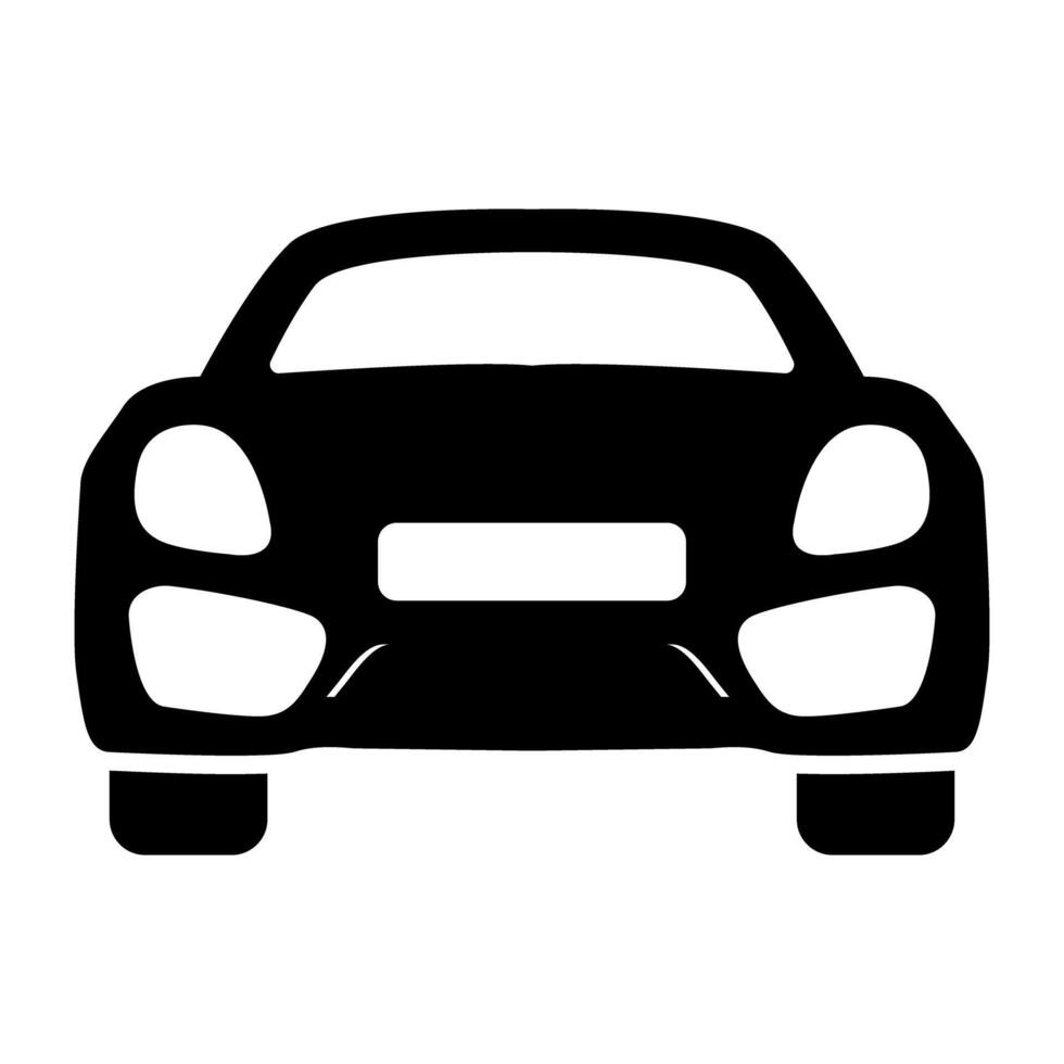 Car, solid design of private transport vector