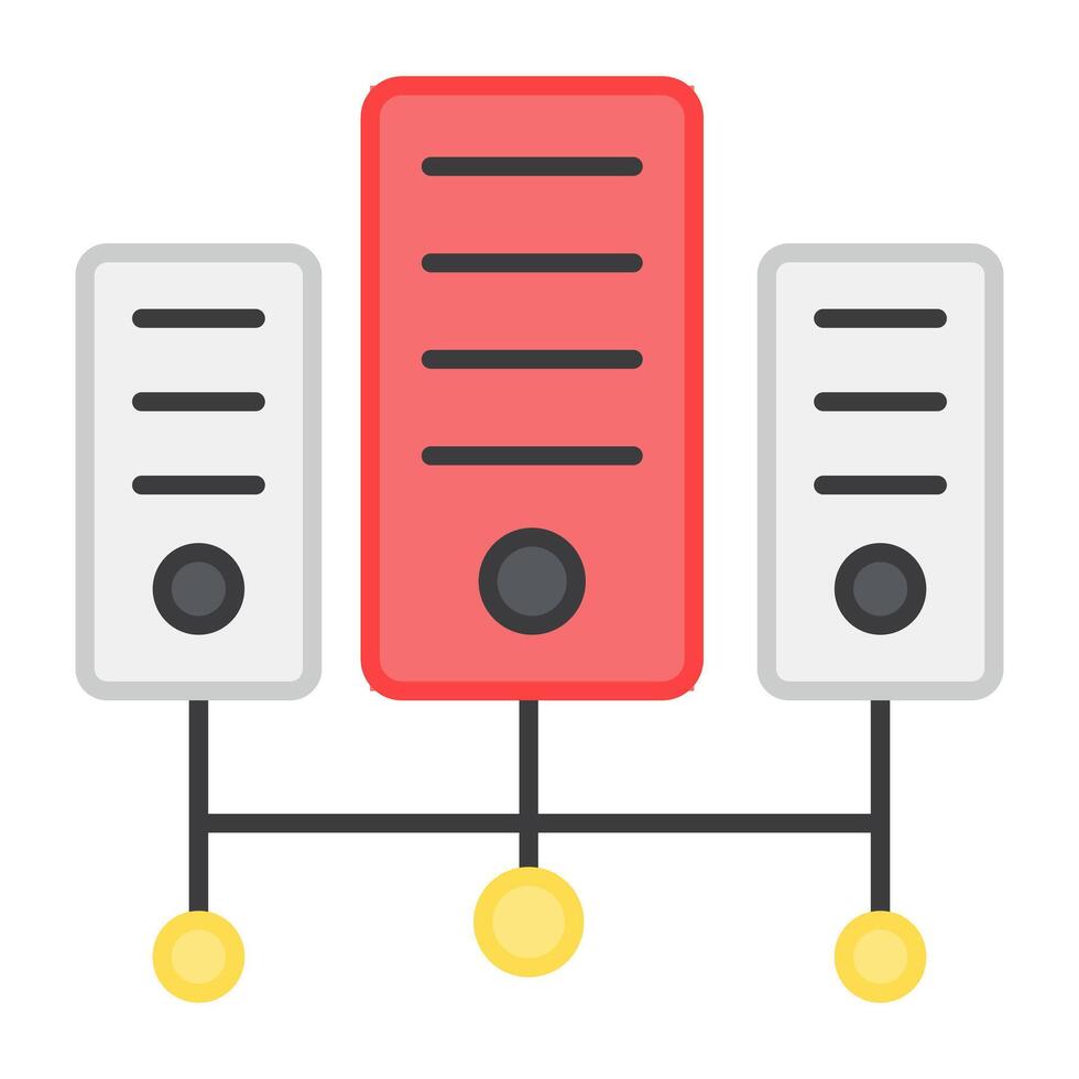 Modern design icon of share server rack vector