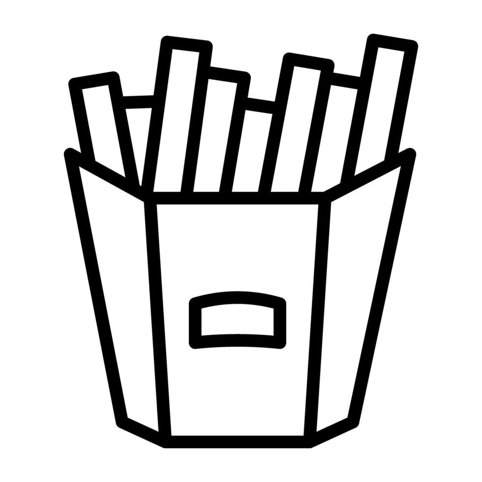 A potato fries packet icon, editable vector