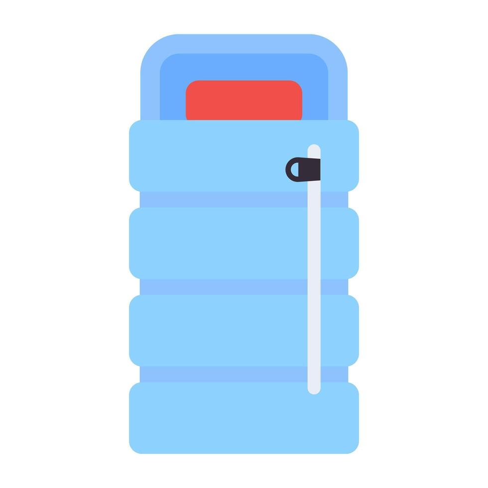 A flat design, icon of sleeping bag vector