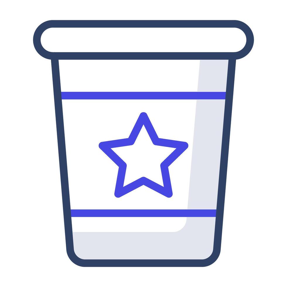 Trendy design icon of takeaway cup vector