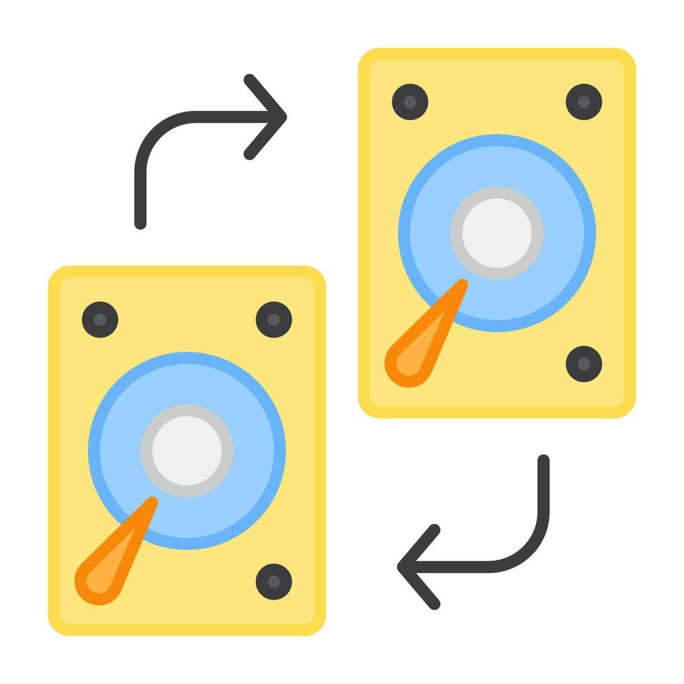 An icon design of data transmission vector