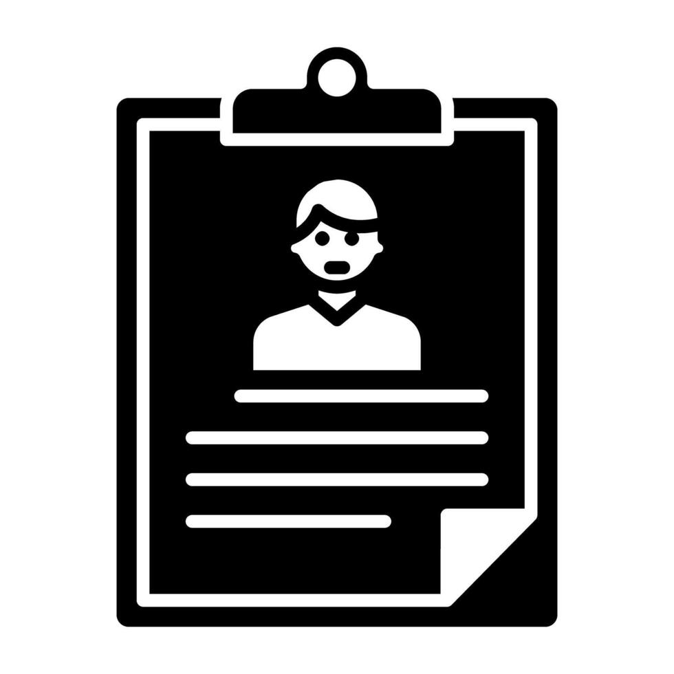 A glyph design, icon of c.v vector