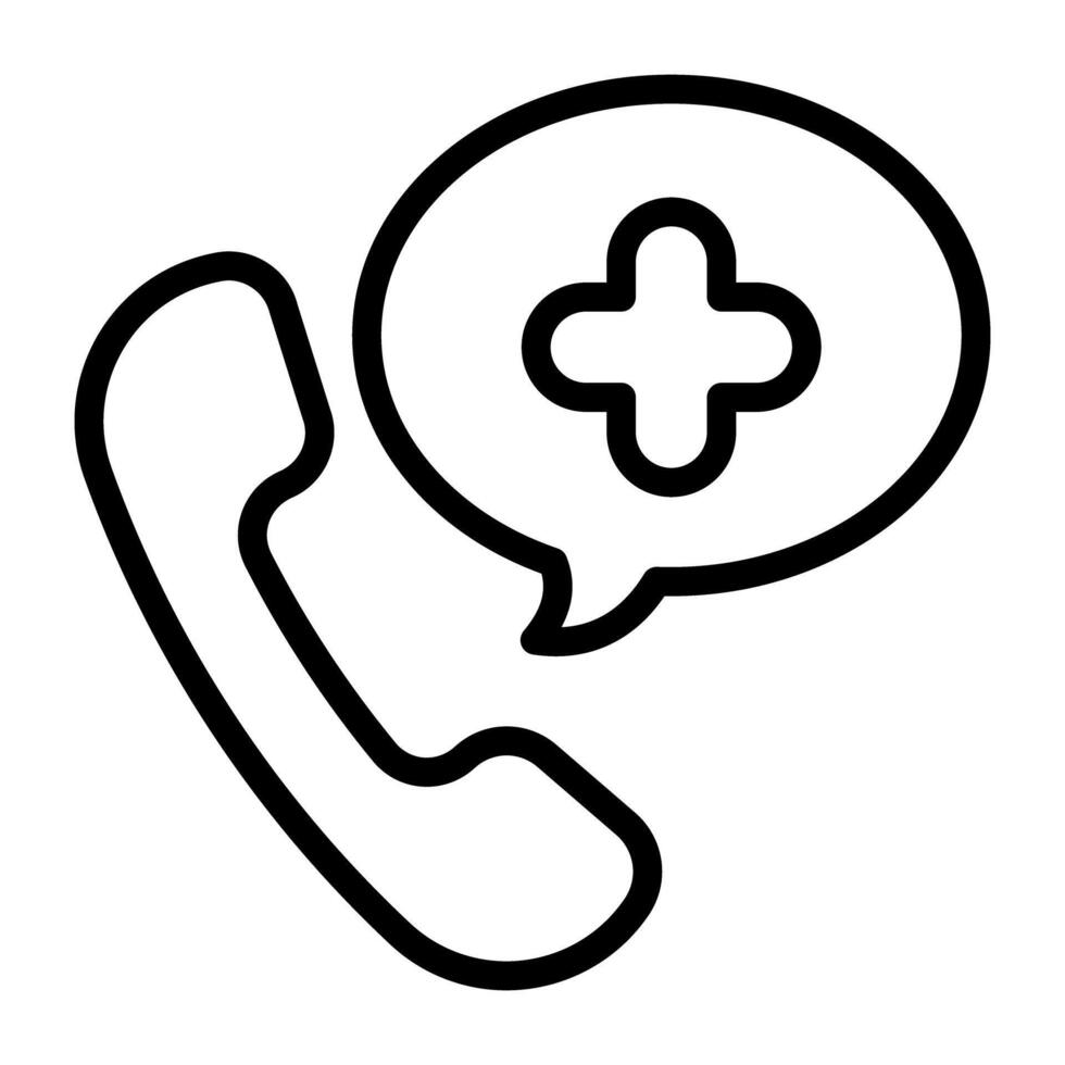 un icono diseño de médico llamar, editable vector