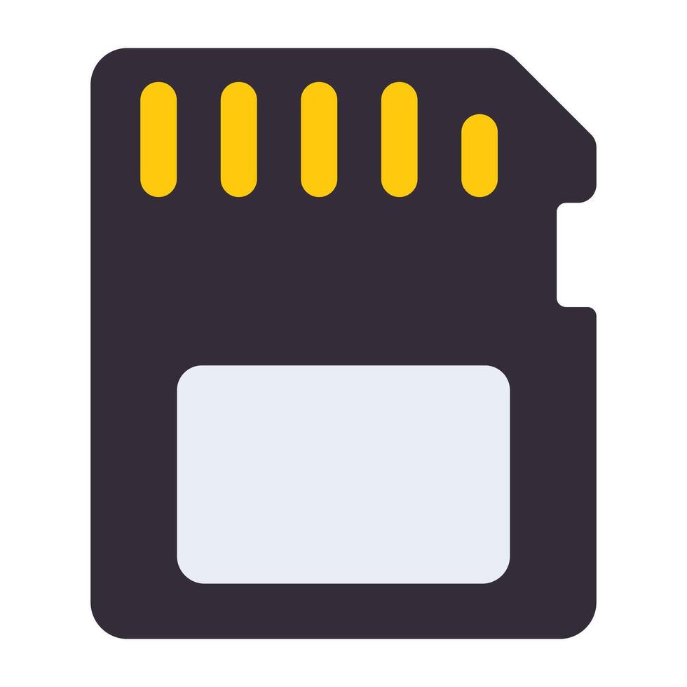 A flat design, icon of sd card vector