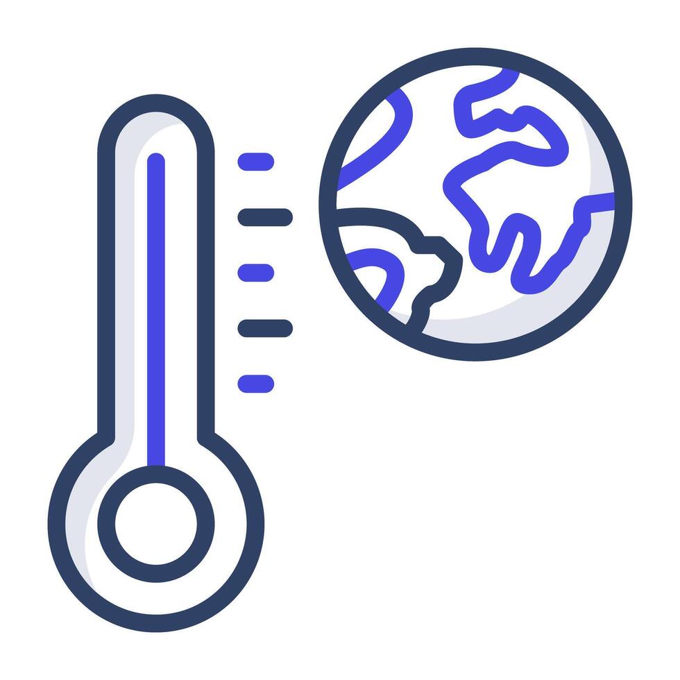 un de moda vector diseño de planeta temperatura