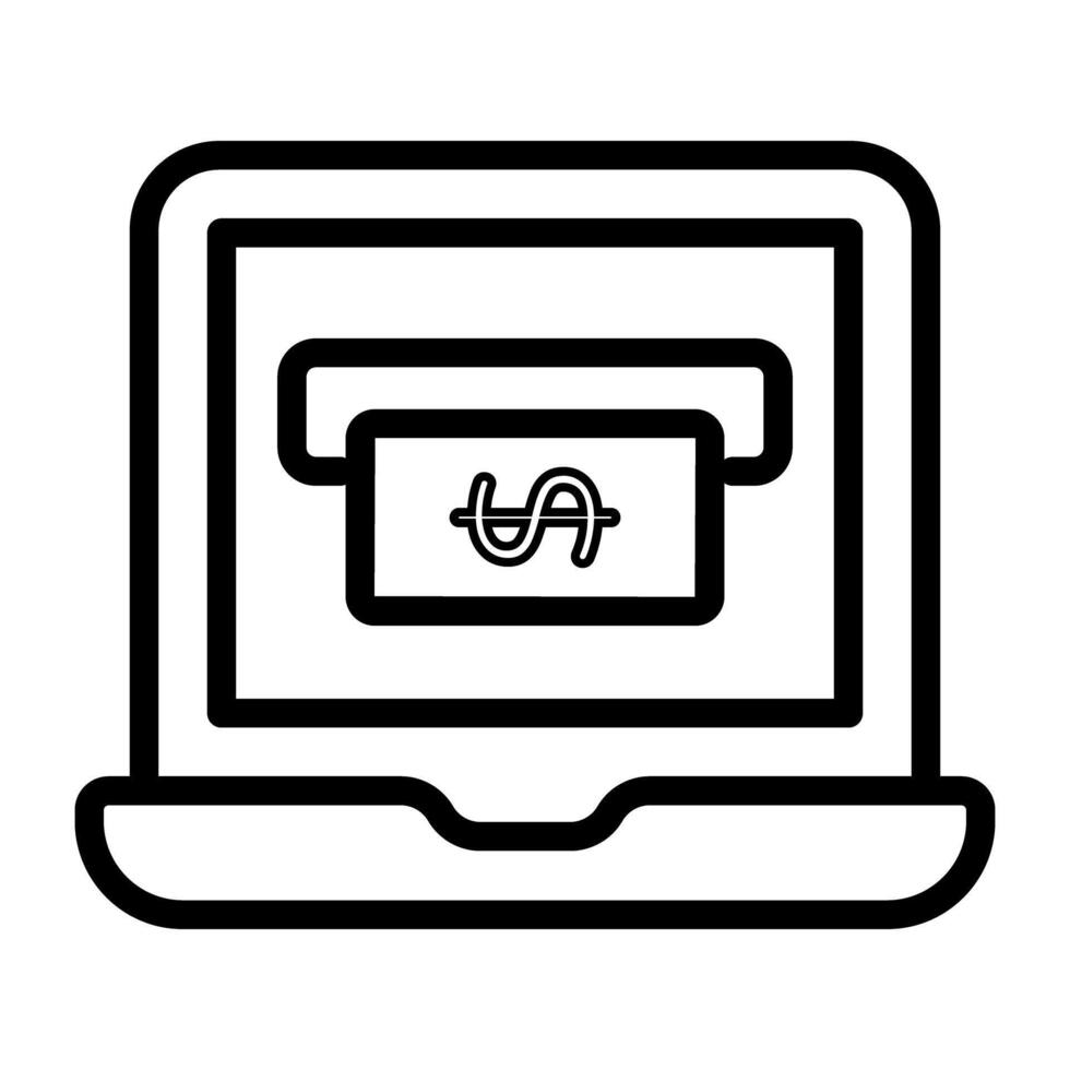 An icon design of money withdrawal, editable vector