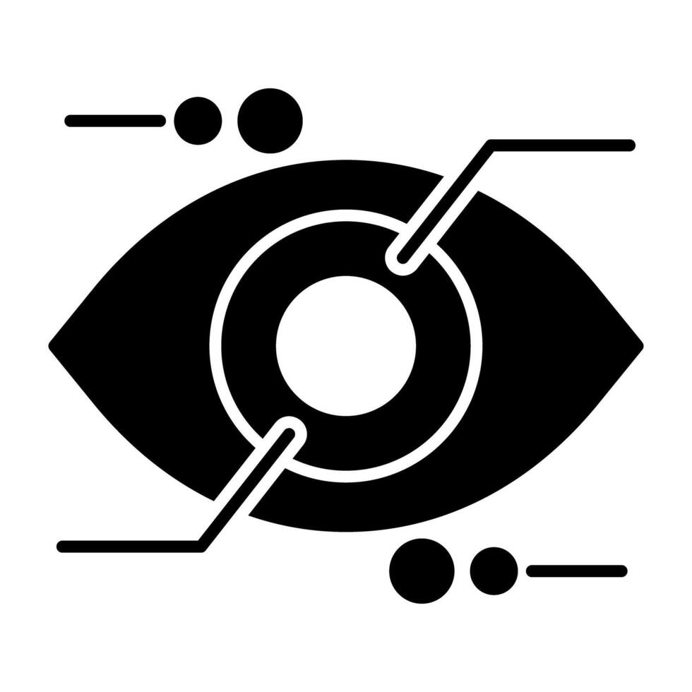 Eye tap icon in unique design vector