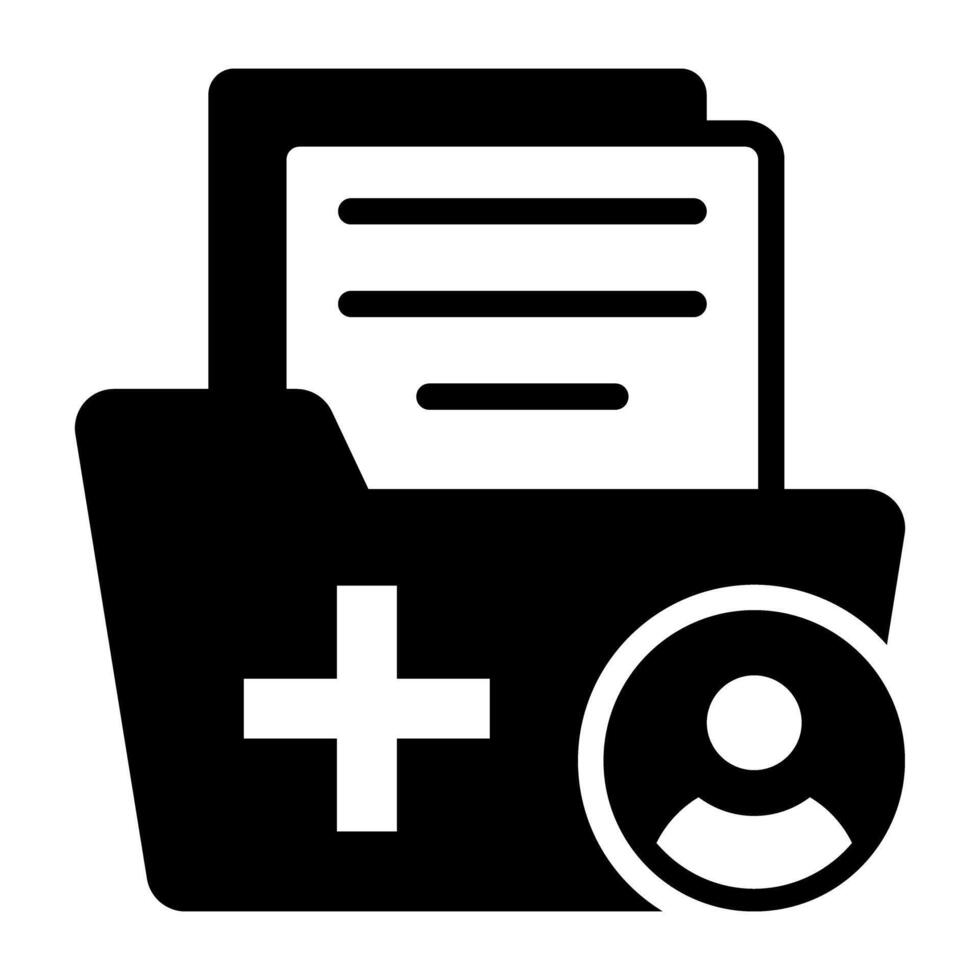 An icon design of medical folder vector