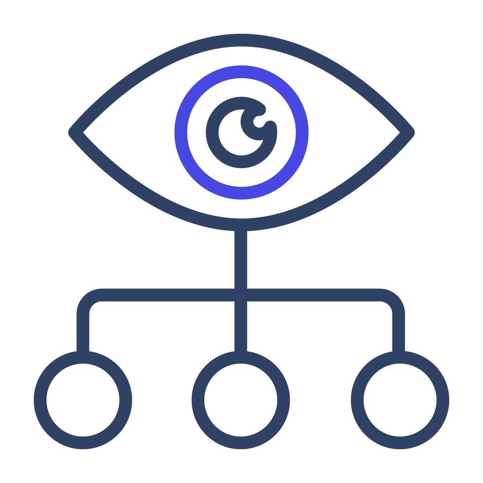 An outline design, icon of network monitoring vector