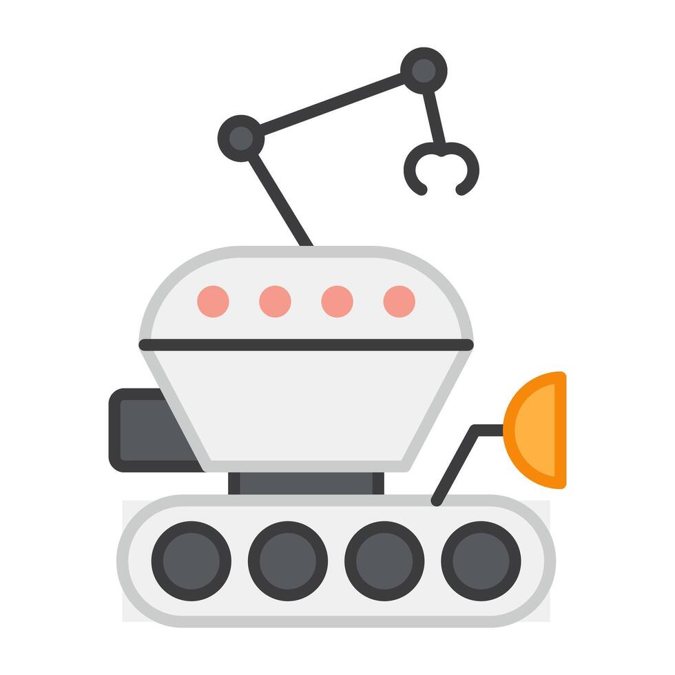 A flat design, icon of moon rover vector