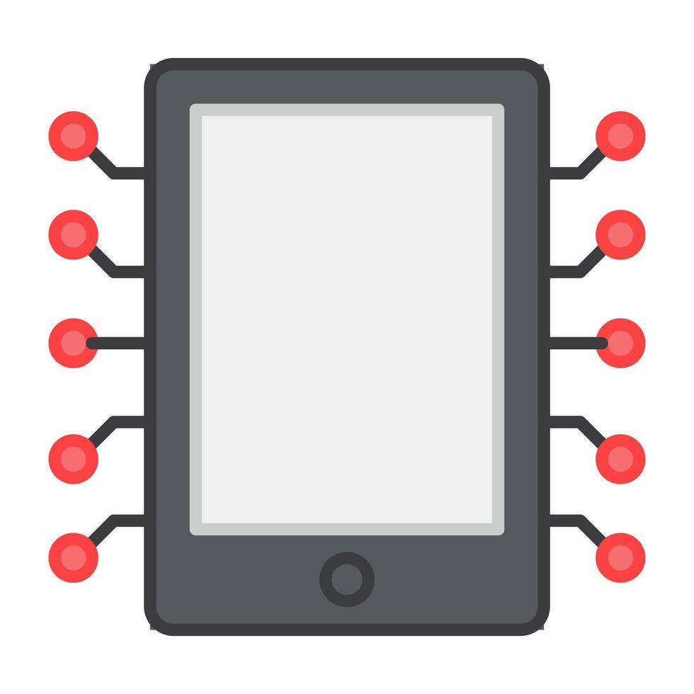 A flat design, icon of mobile nodes vector