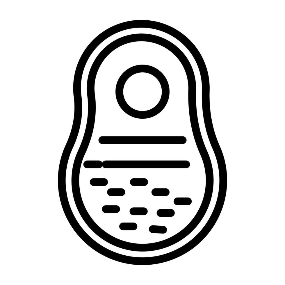Icon of ribeye steak, outline design vector