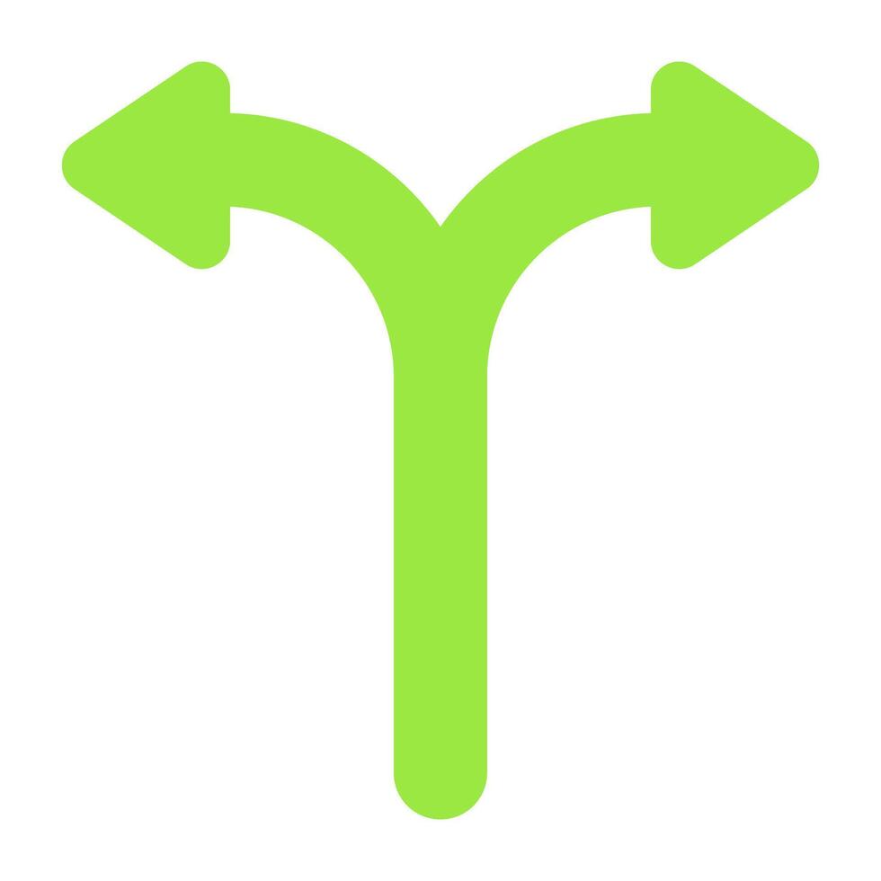 An icon design of y intersection arrows vector