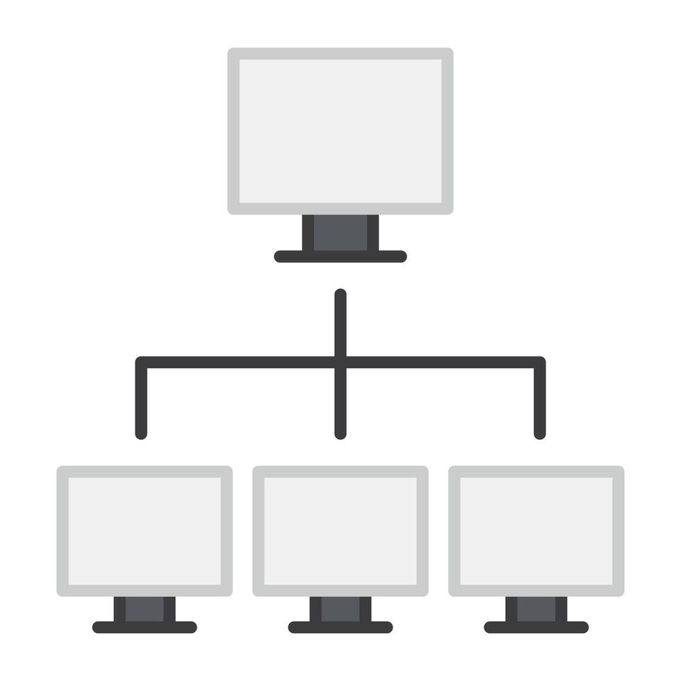 Computer connections denoting concept of lan network vector