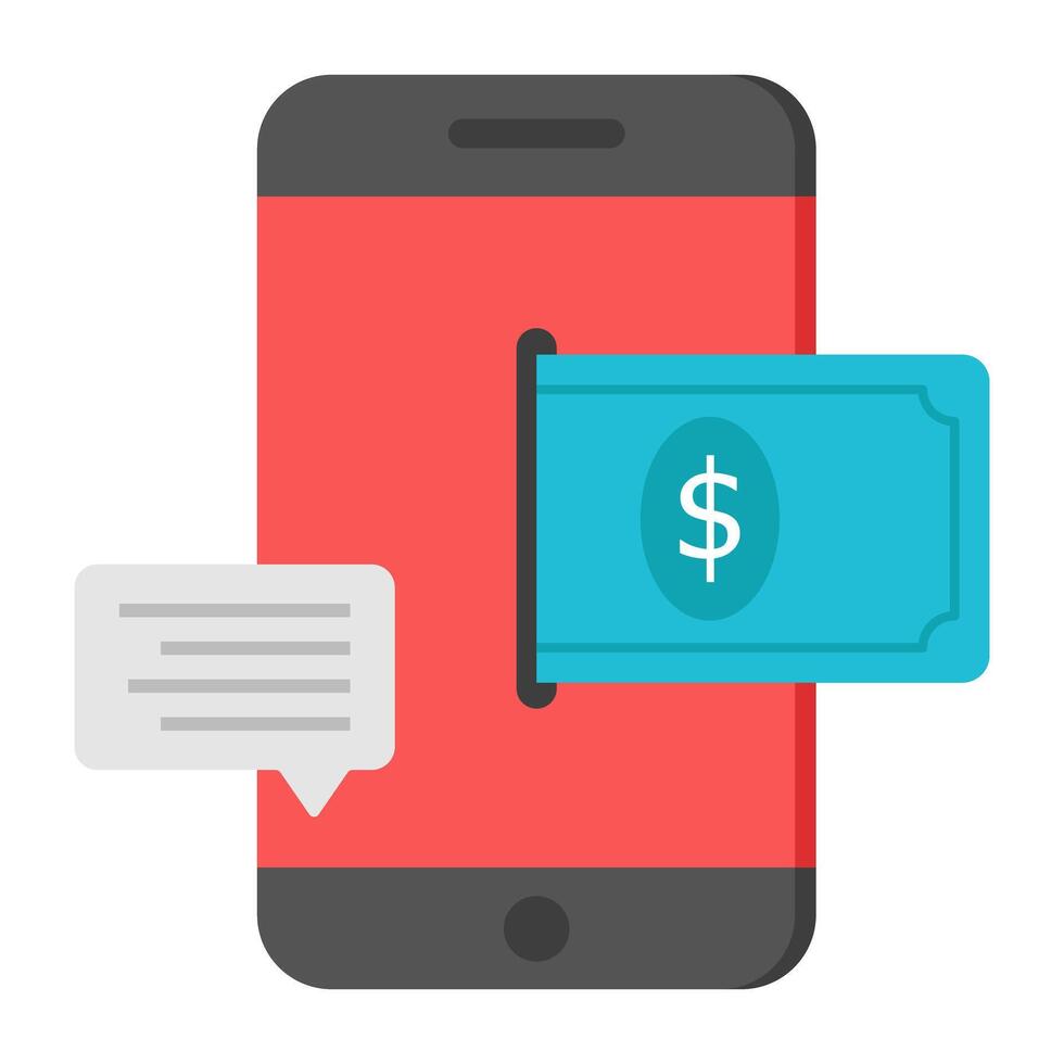 A unique design vector of mobile business chat