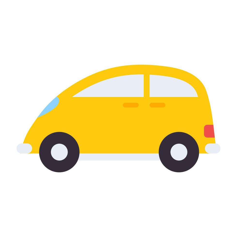 Flat vector design of minicar