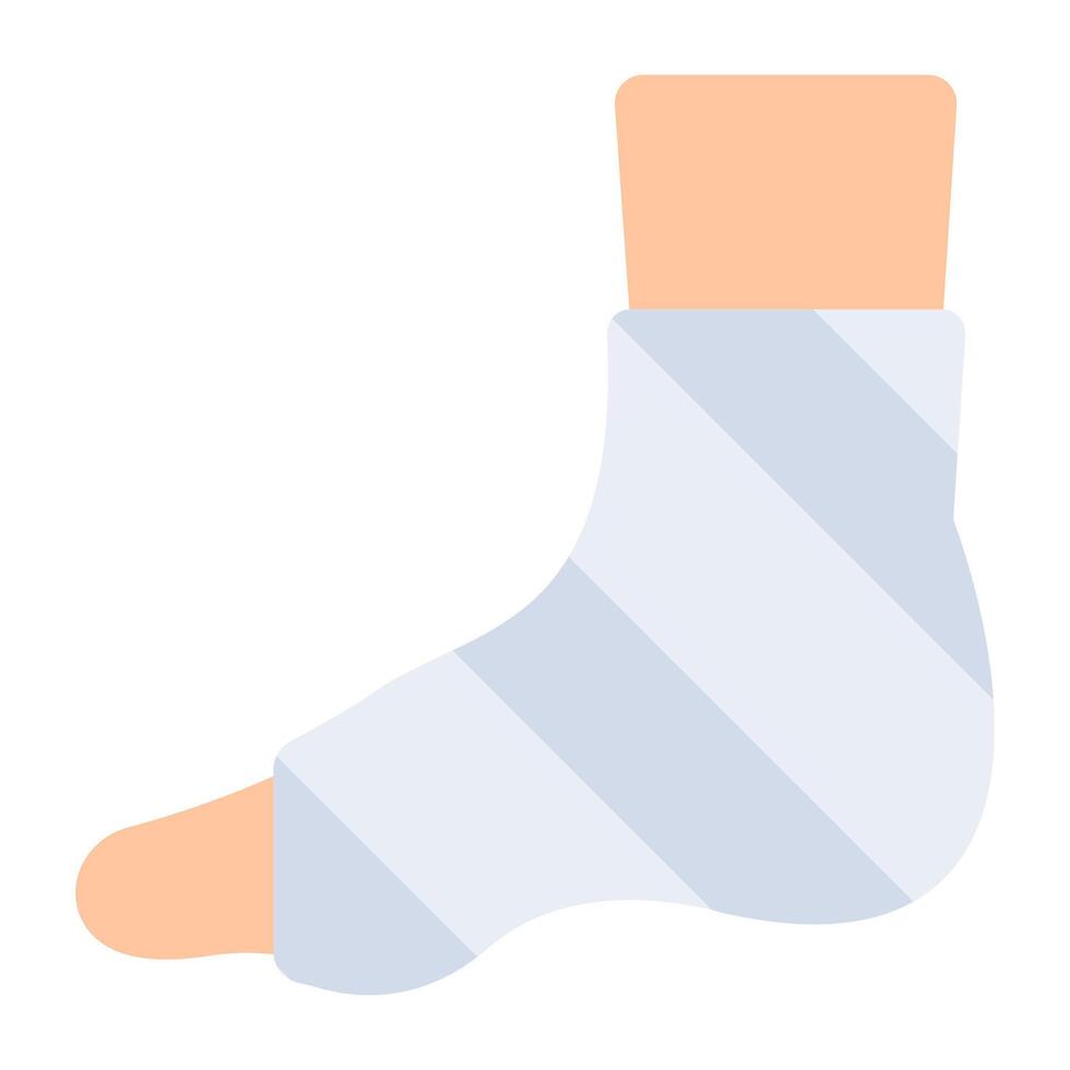 An icon design of fractured ankle vector