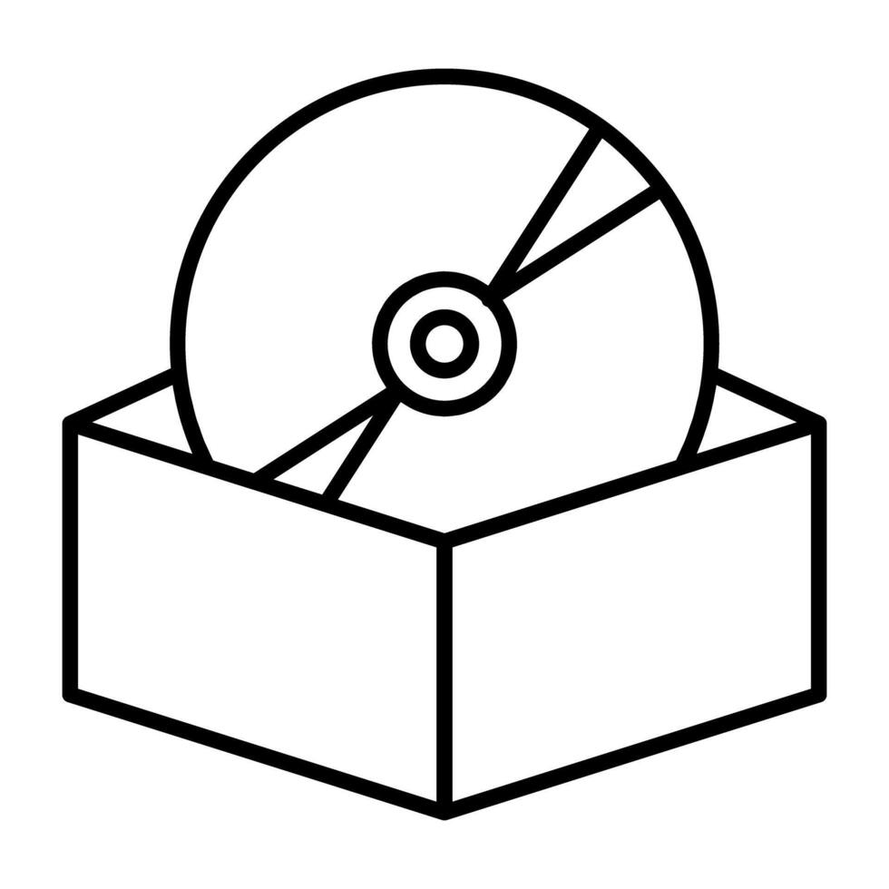 An editable design icon of compact disc, cd vector