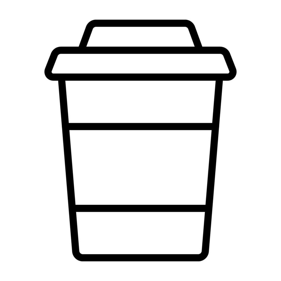 Trendy design icon of takeaway drink vector