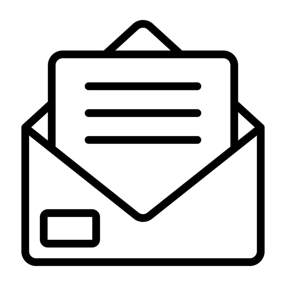 Letter inside envelope, email icon vector