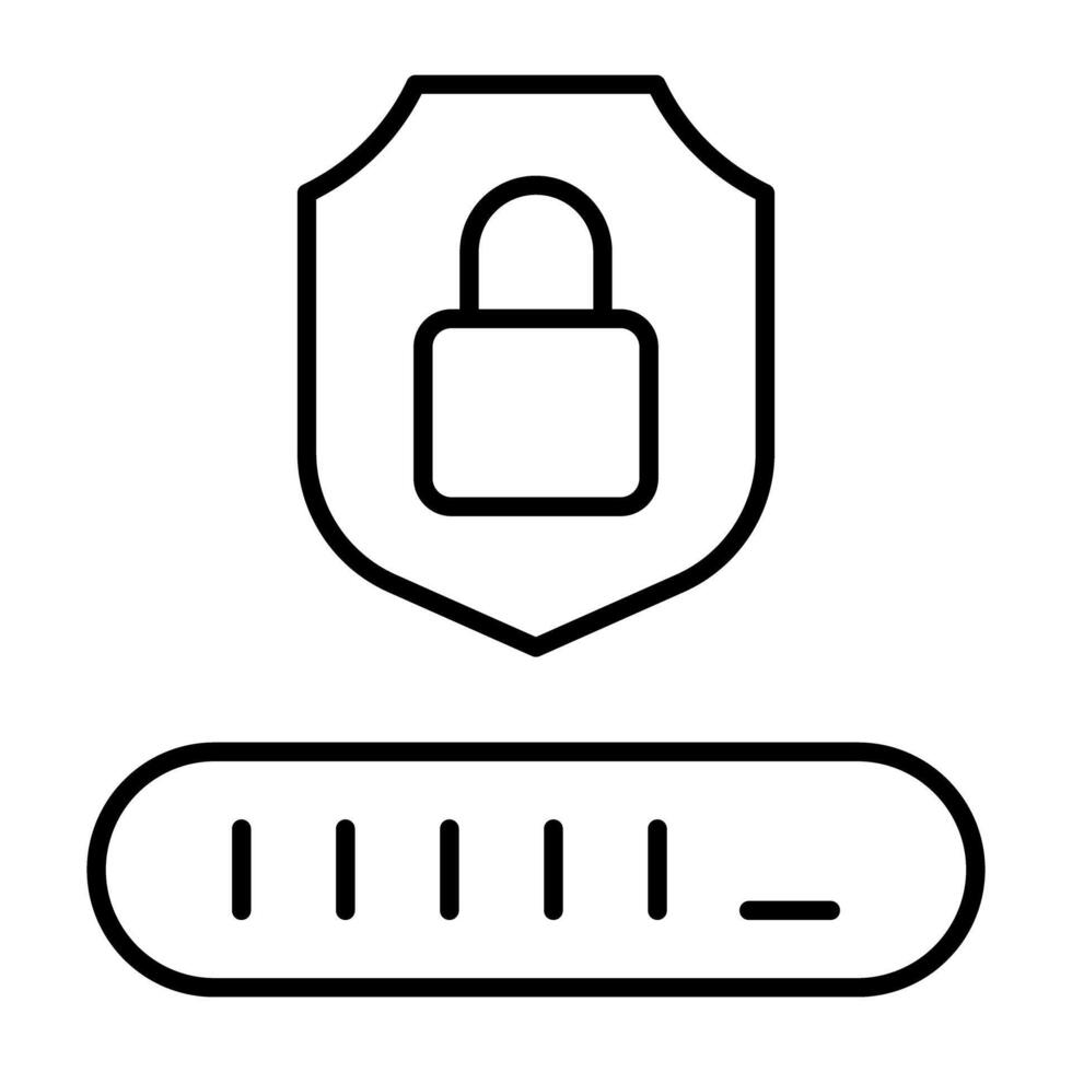 An icon design of password lock, editable vector