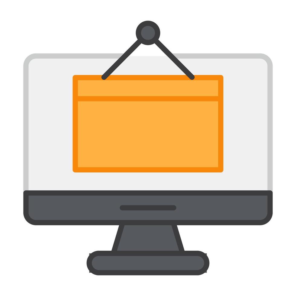 A flat design, icon of online board vector
