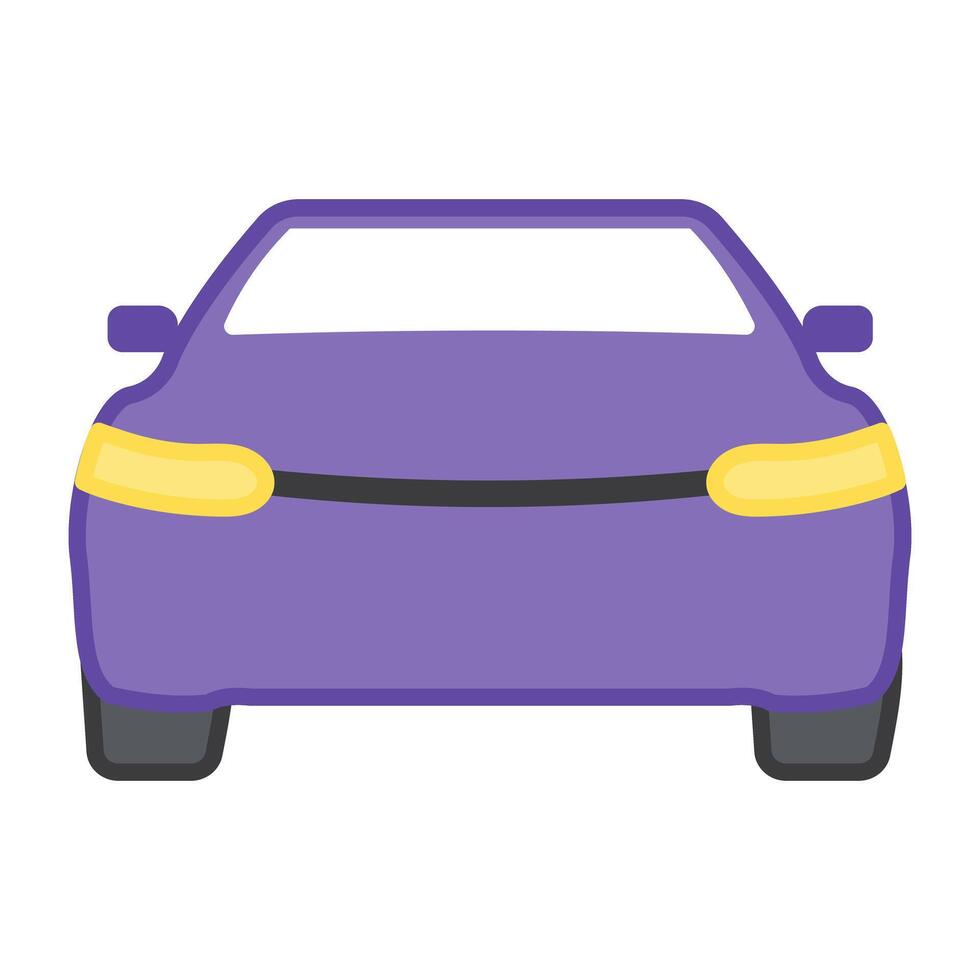 Car, flat design of private transport vector