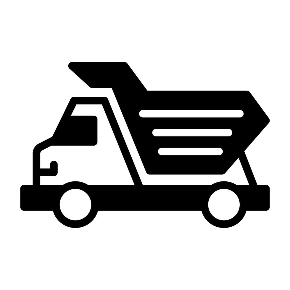 An icon design of trash truck, editable vector