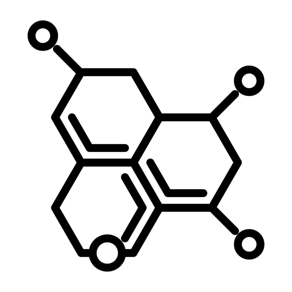 Trendy design icon of chemical compound structure vector