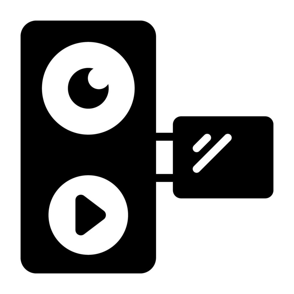 Handycam vector in solid icon