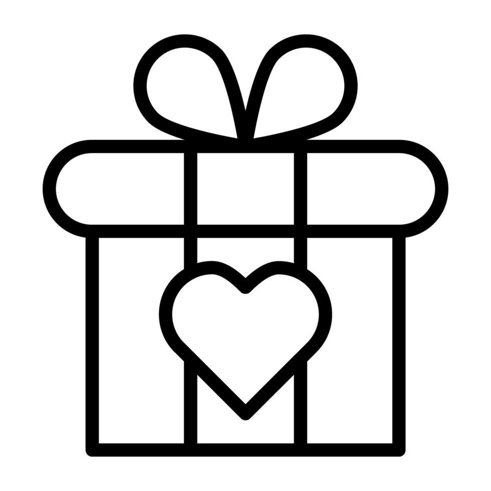 An icon design of gift box vector