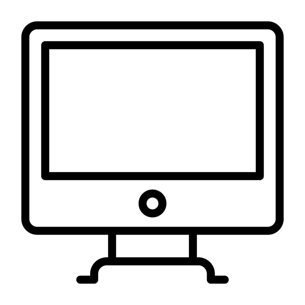 A outline design, icon of desktop vector