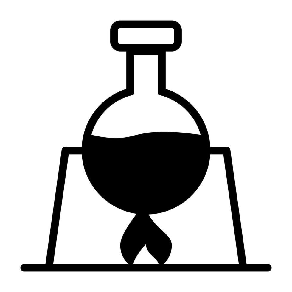 Trendy vector design of chemical flask