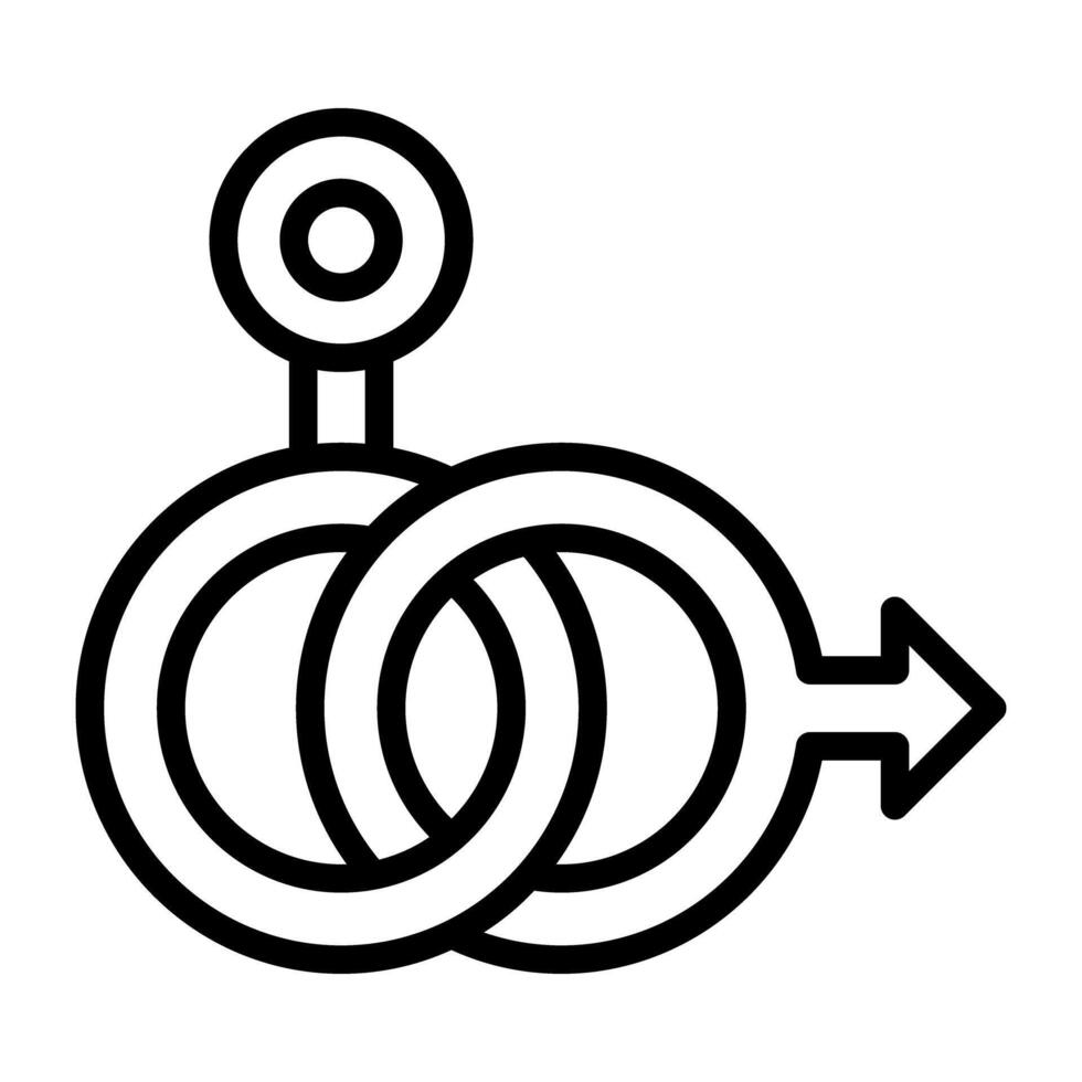 Male and female symbols denoting gender sign icon vector