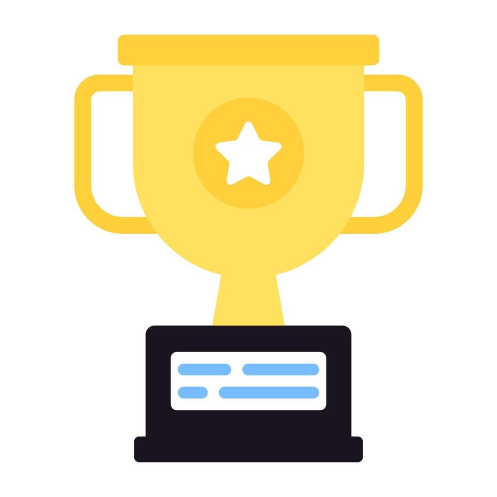 An icon design of award trophy vector