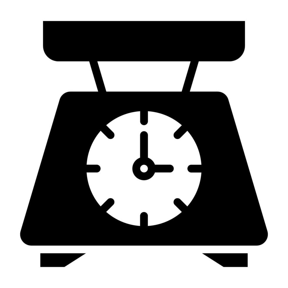 A solid design, icon of kitchen scale vector