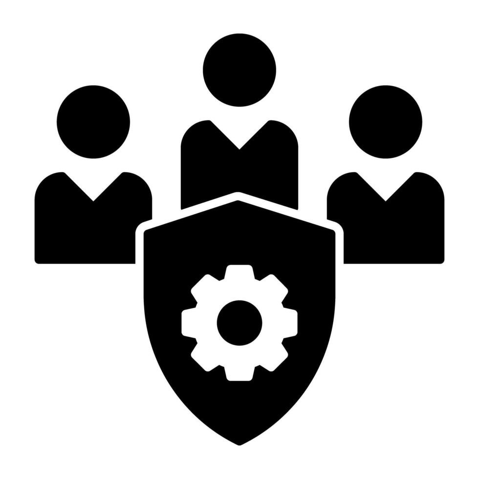 A modern design icon of security management team vector