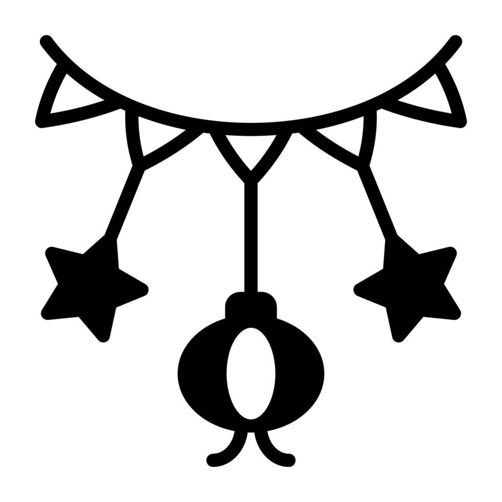 A filled design vector of party decoration