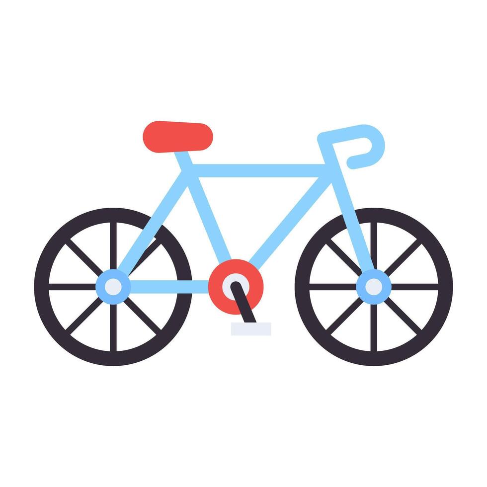 diseño de icono de bicicleta plana, diseño de vector de bicicleta de pedal