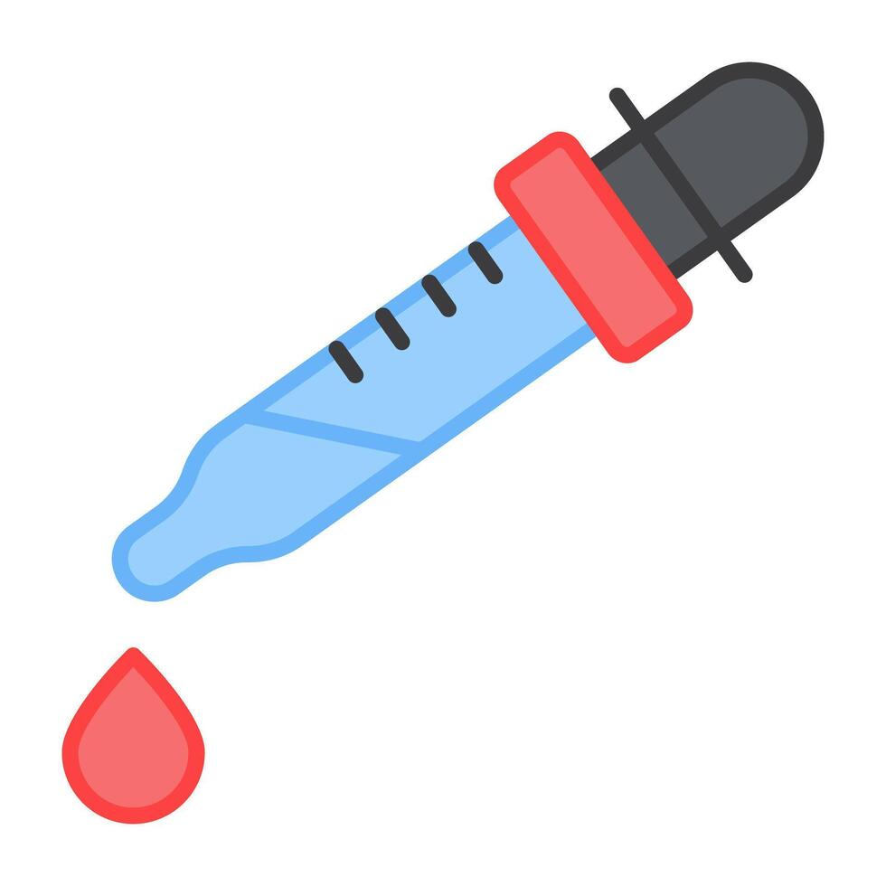 A flat design, icon of colour dropper vector