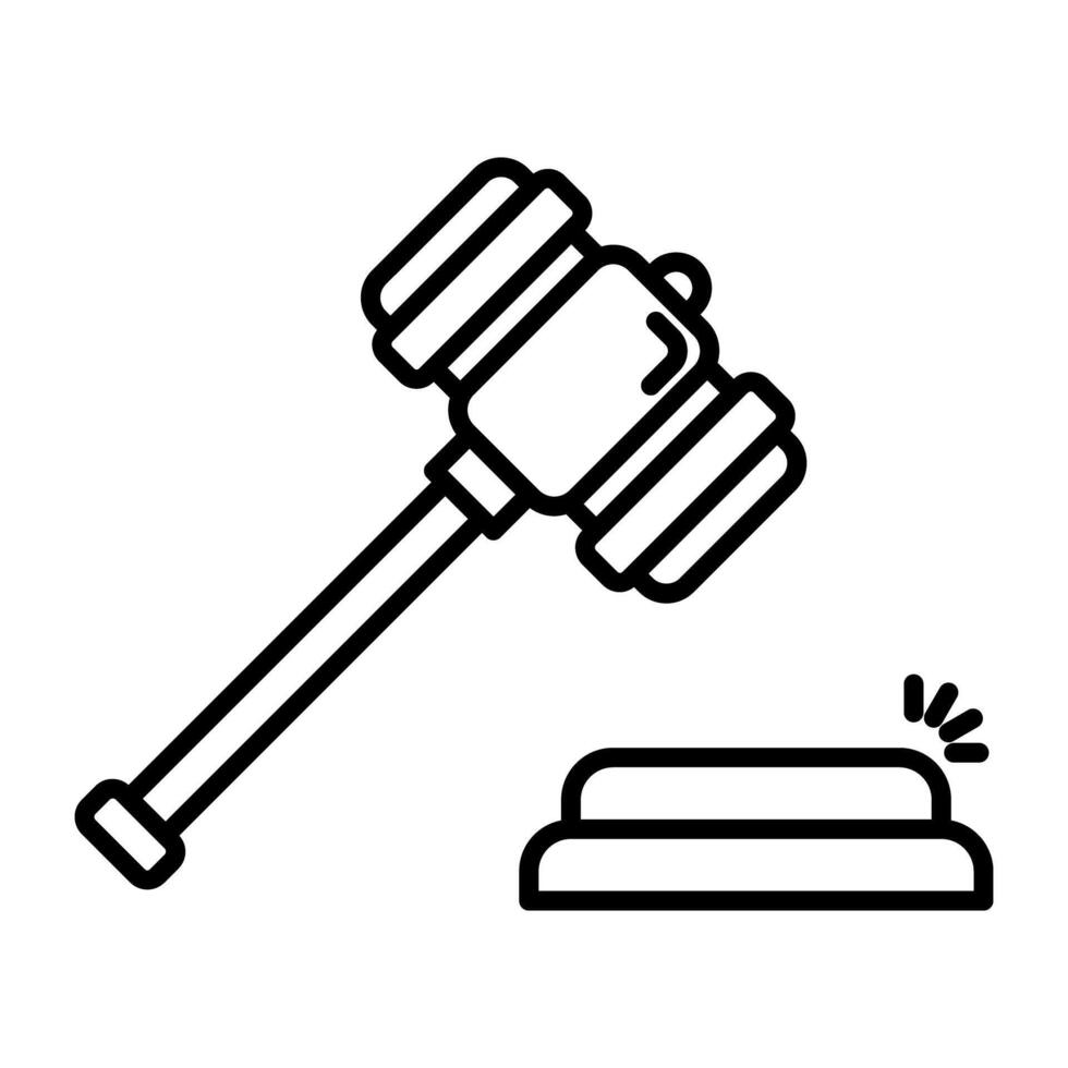 A linear design, icon of auction vector