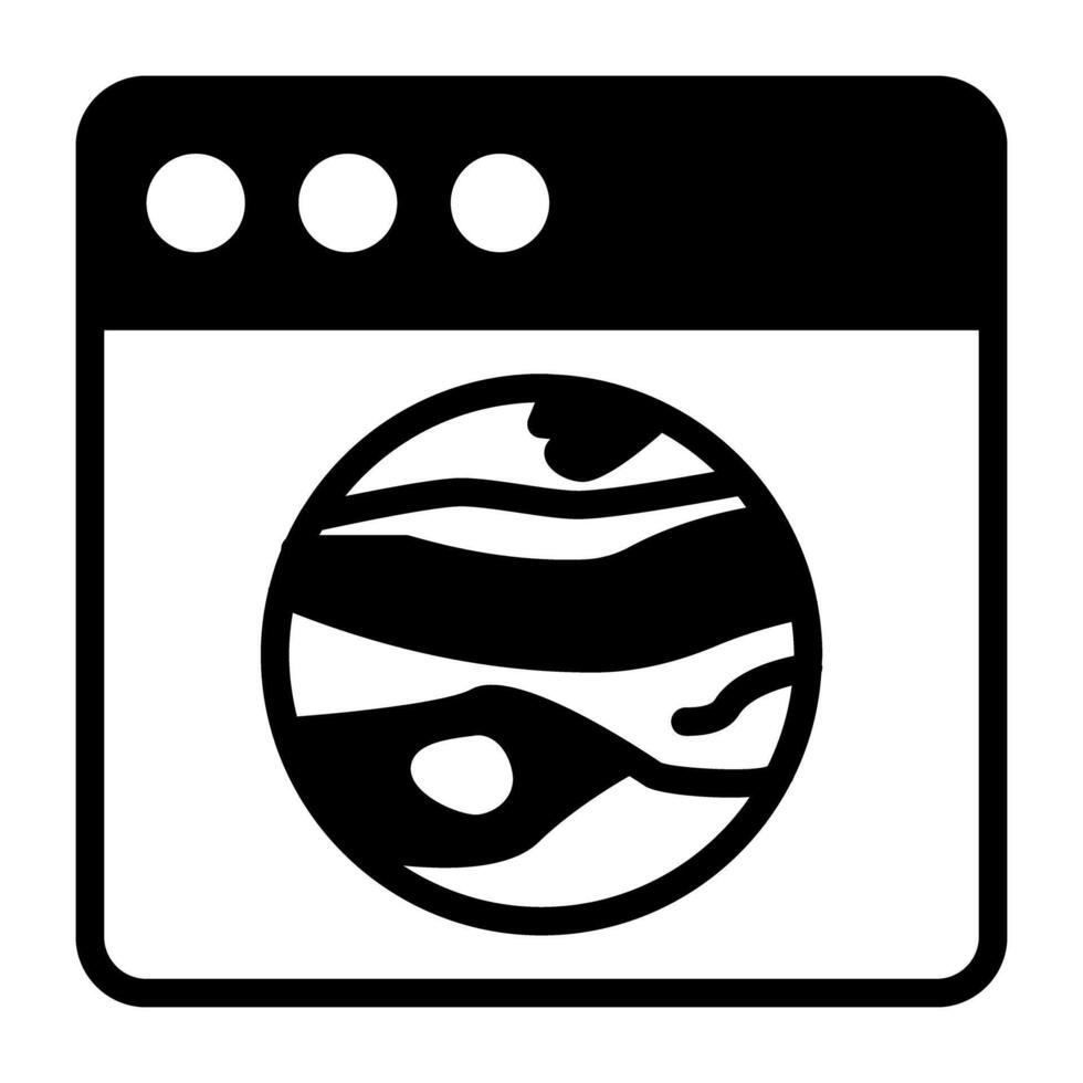 Trendy icon design of jupiter planet vector of planetary system