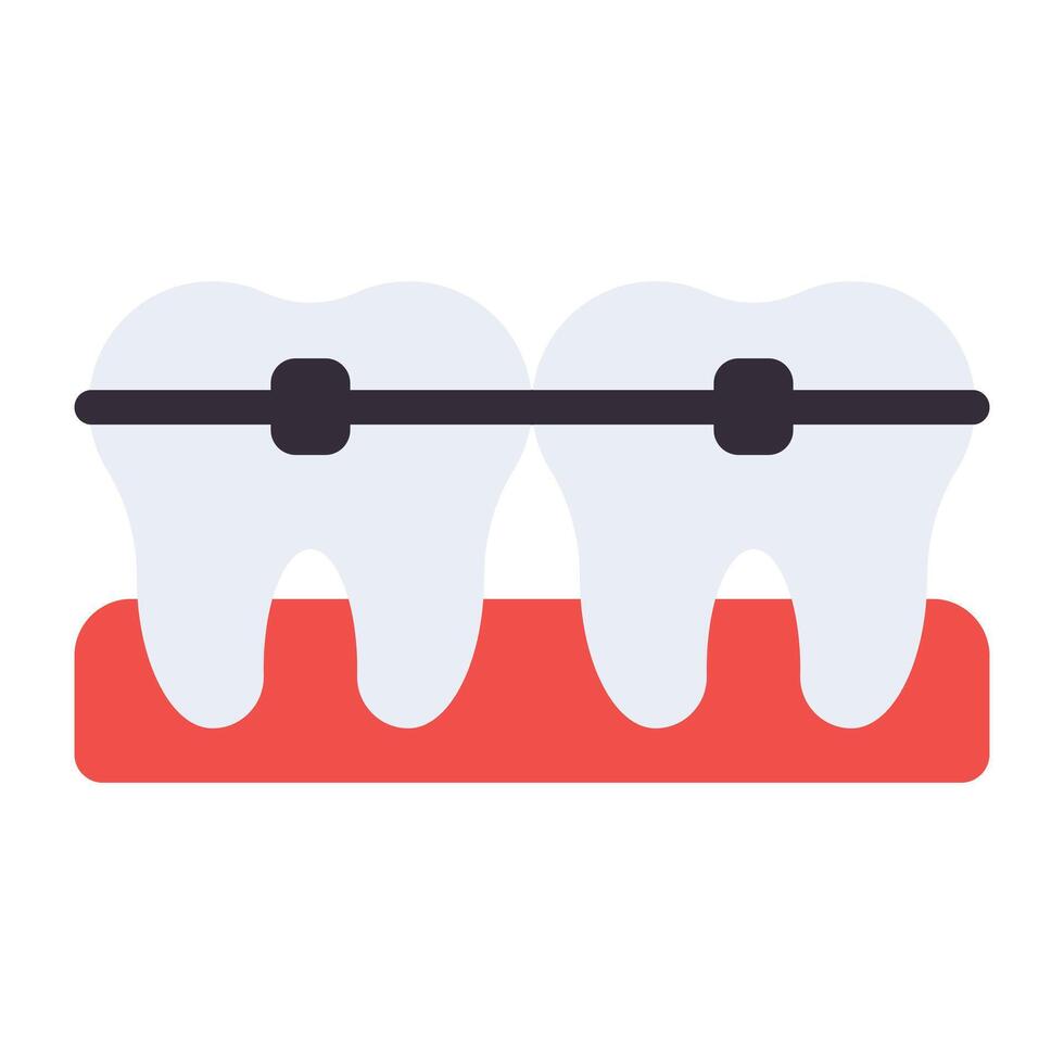 A trendy vector design of braces