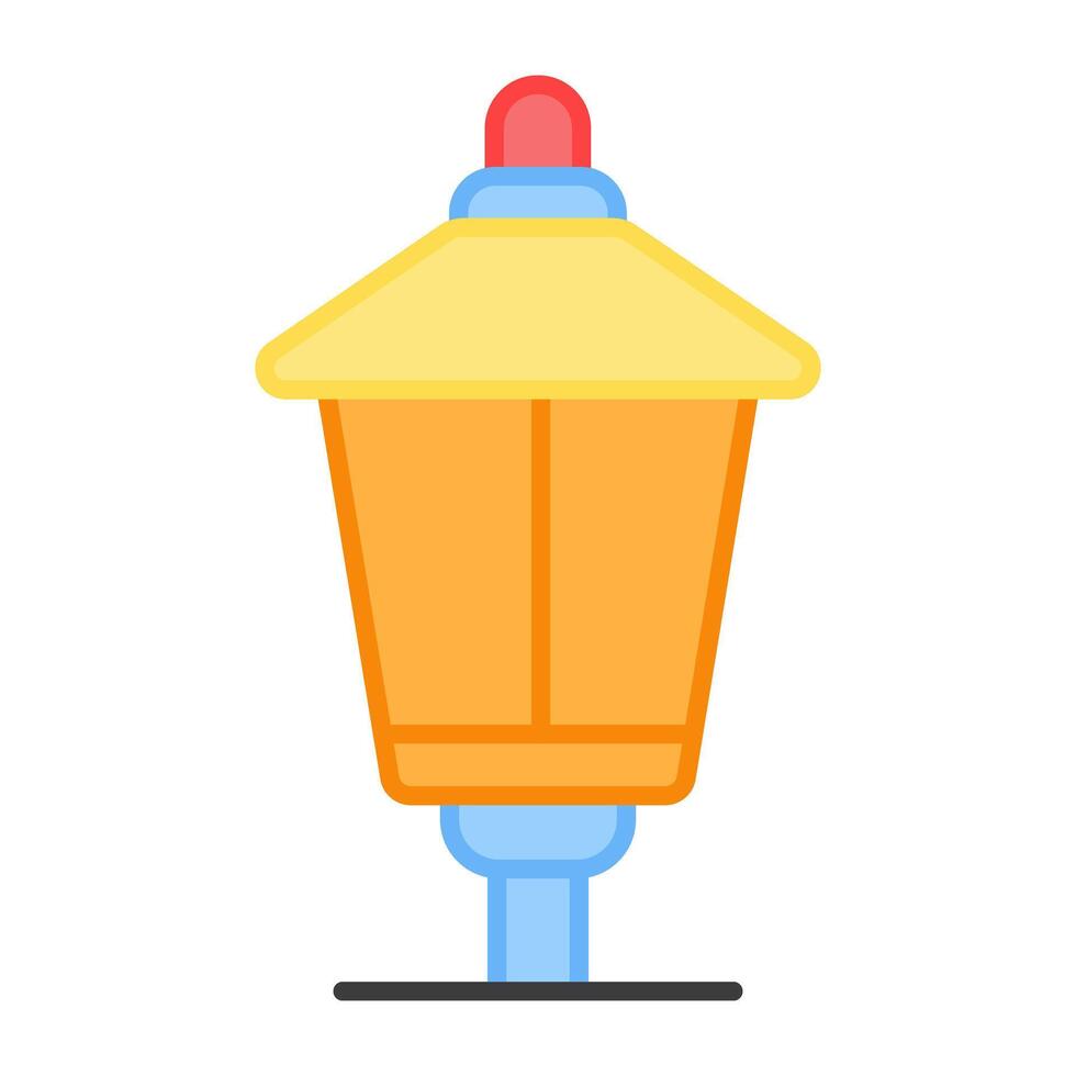 A flat design, icon of street lamp vector