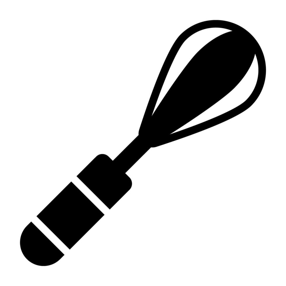 A solid design, icon of egg beater vector