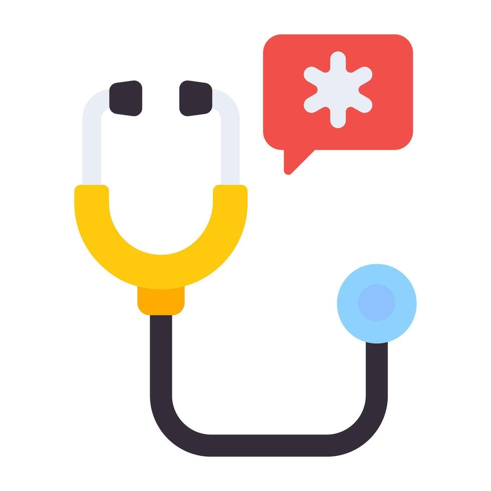 Medical checkup icon, vector design of stethoscope